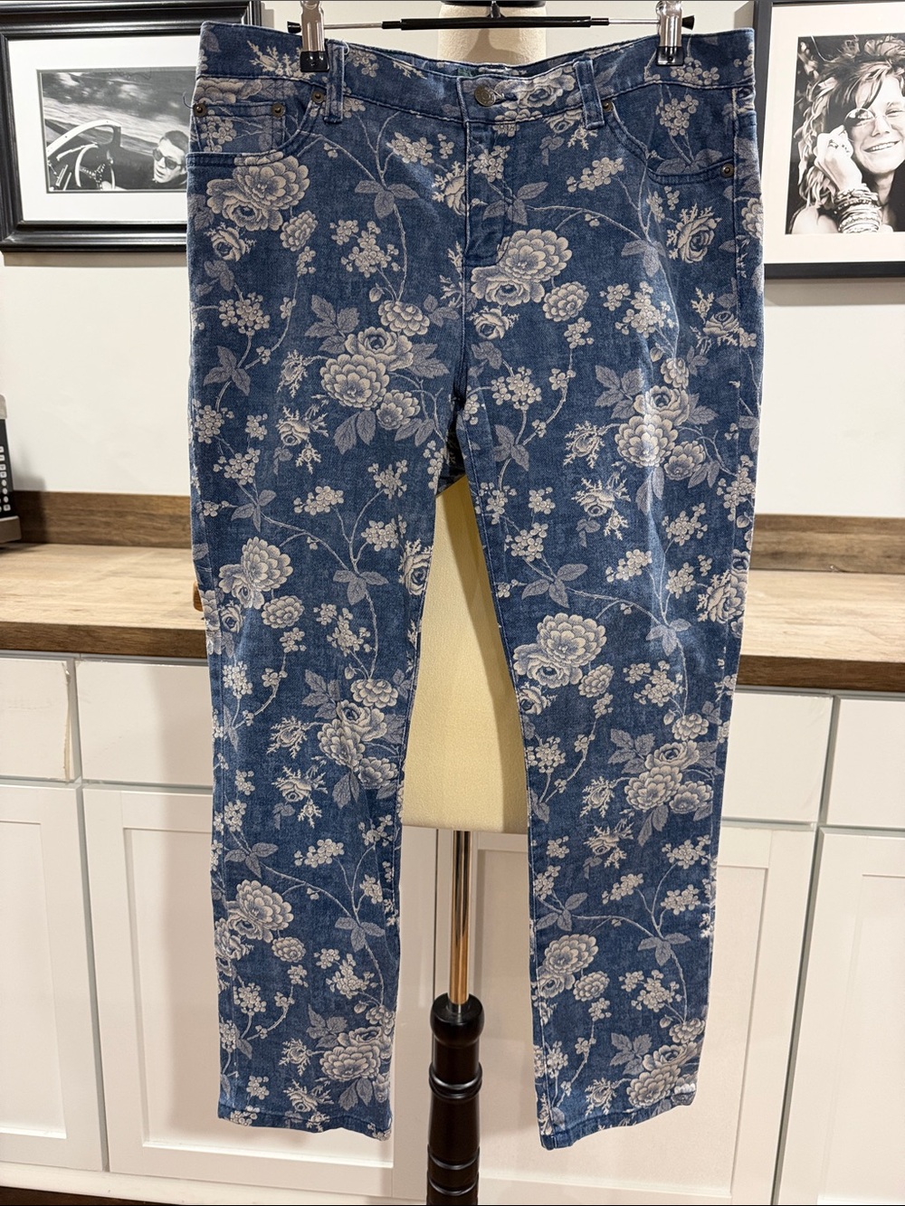 Ralph Lauren Blue Floral Straight-Leg Jeans 10P